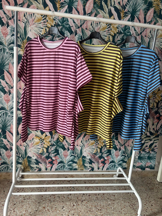 Maglia manicotti strisce