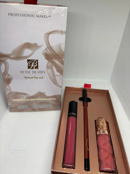 Velvet Lip Set Rose Berry