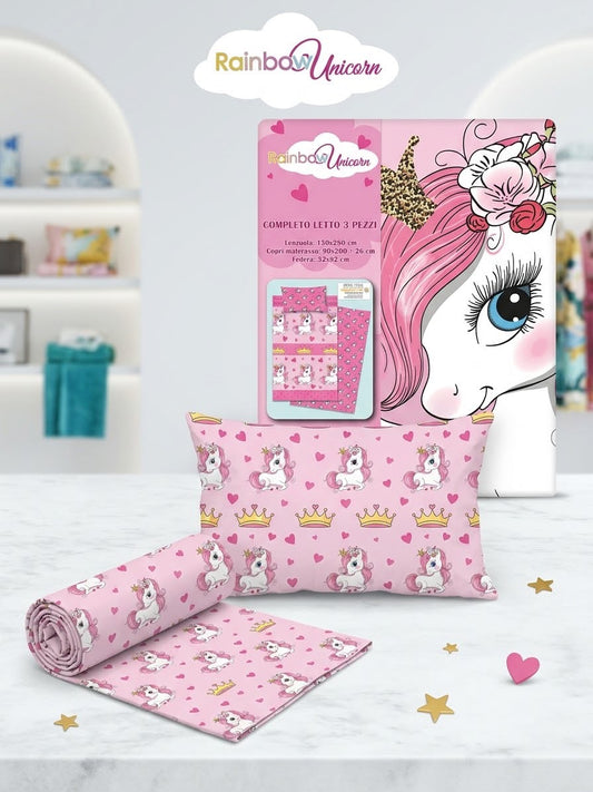 Rainbow Unico Completo Letto 3 Pezzi